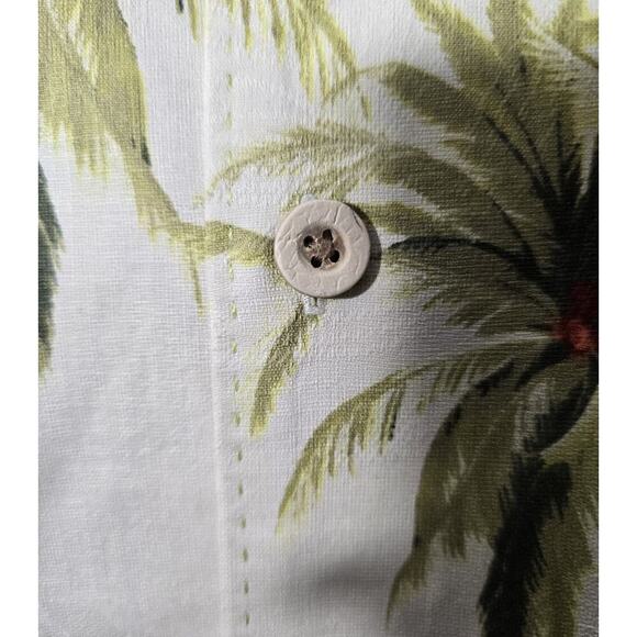 MENS VINTAGE TOMMY BAHAMA HAWAIIAN SHIRT SILK Bird of Paradise Palms L - Picture 5 of 11